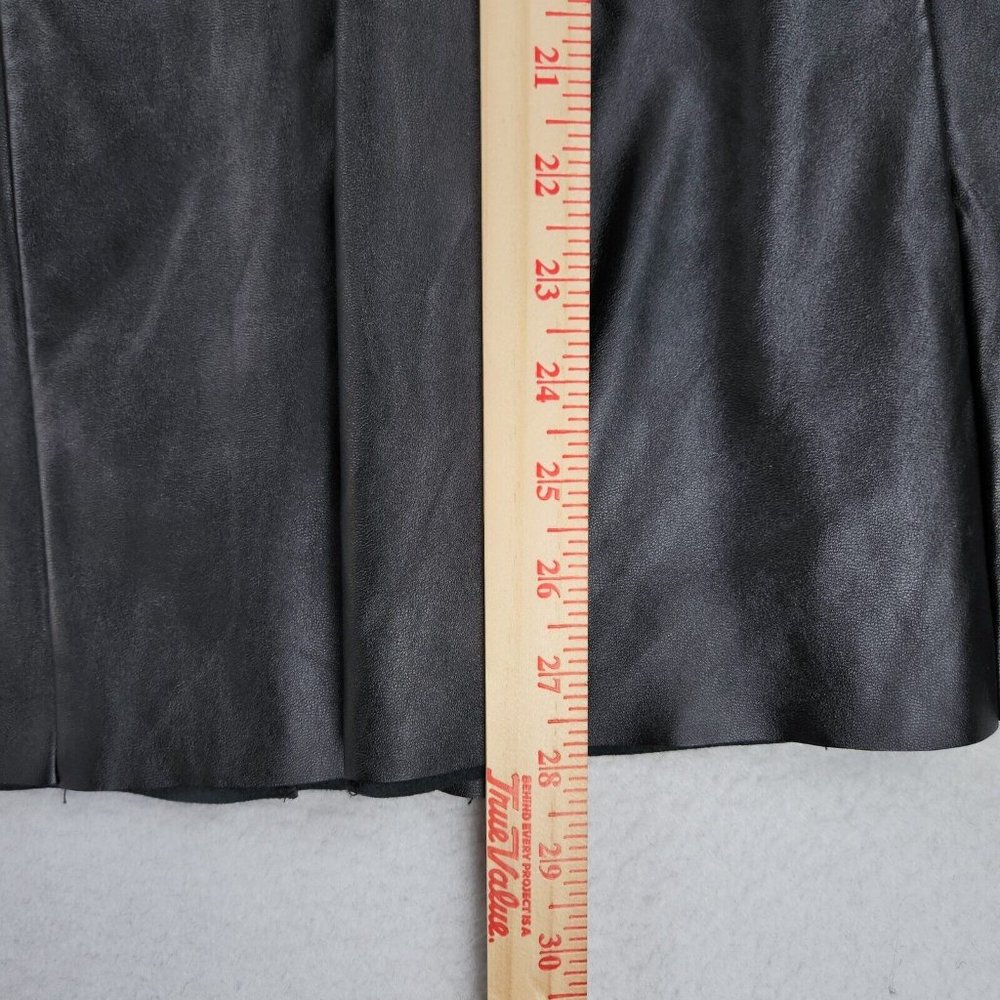 Lane Bryant Skirt Womens 22 Black Faux Leather A Line Plus Size Flare Cocktail - Picture 6 of 10